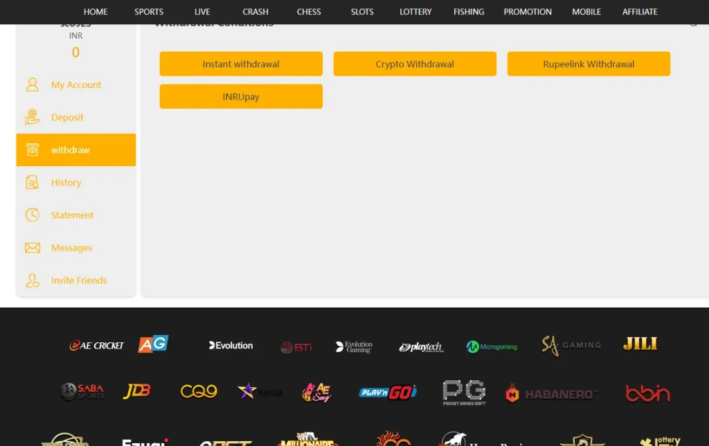 How to Withdraw Crypto Funds from BDG WIN